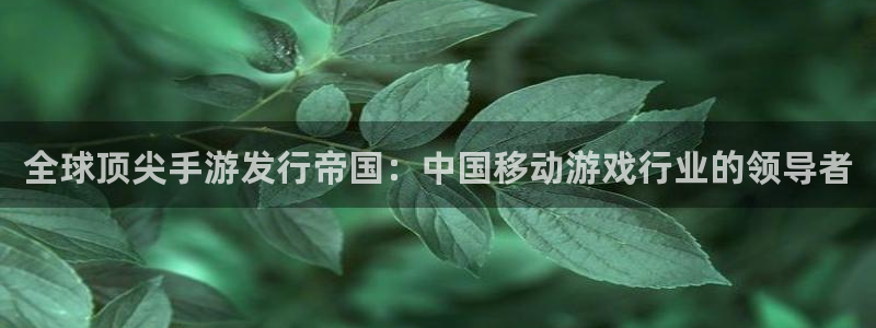 im电竞官网平台合法吗：全球顶尖手游发行帝国：中国移动游戏行业的领导者